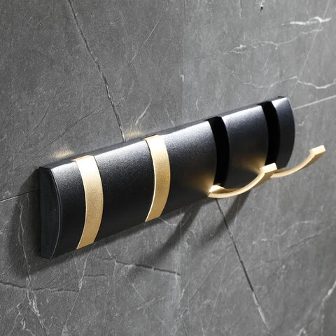 patere-4-tetes-pliantes-noir-dore